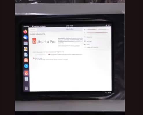 Pantalla con sistema operativo UBUNTU